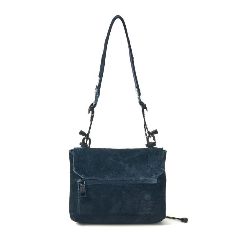 AS2OV「AS2OV / アッソブ WP SUEDE WALLET SHOULDER」|ショルダー・メッセンジャー|ネイビー