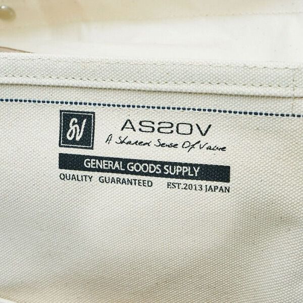 AS2OV「AS2OV / アッソブ CAVAS TOTE (S)」|トートバッグ|