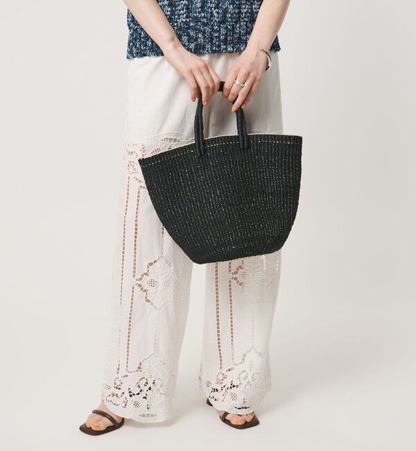 UNITED ARROWS「アバカ ダブルハンドル トートバッグ」|かごバッグ|