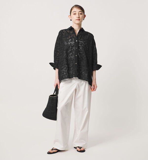 UNITED ARROWS「エンブロイダリー シアー シャツ」|シャツ・ブラウス|