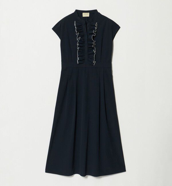 UNITED ARROWS「メロー フリル スキッパー ワンピース ‐防シワ 吸水速乾 UVカット 遮熱性 接触冷感‐」|ワンピース|
