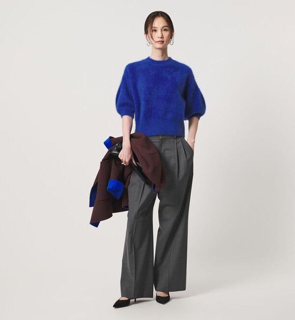 UNITED ARROWS「フォックスカシミヤ パフスリーブ ニット」|ニット・セーター|