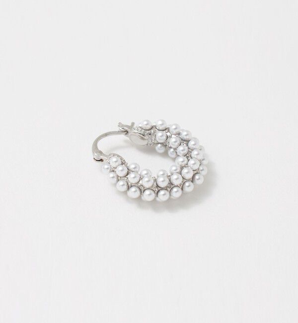 UNITED ARROWS「イミテーションパール フープピアス」|ピアス|