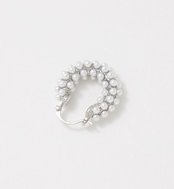 UNITED ARROWS「イミテーションパール フープピアス」|ピアス|