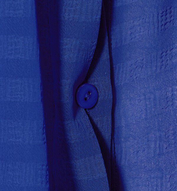 UNITED ARROWS「シアー ギャザー バンドカラー ブラウス」|シャツ・ブラウス|