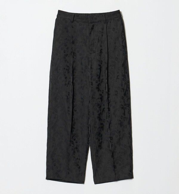 UNITED ARROWS「ペイズリー ジャガード テーパードパンツ」|スラックス|BLACK