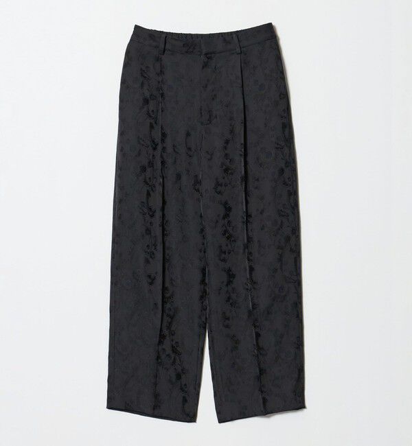 UNITED ARROWS「ペイズリー ジャガード テーパードパンツ」|スラックス|NAVY