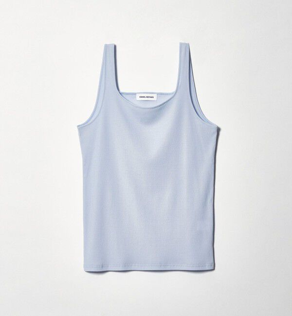 EMMEL REFINES「＜EMMEL REFINES＞EM テレコスクエア タンクトップ」|Tシャツ・カットソー|LT.BLUE