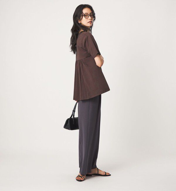 UNITED ARROWS green label relaxing「【WEB限定】＜at ease＞バック フレア カットソー  接触冷感 UVカット 遮熱」|Tシャツ・カットソー|