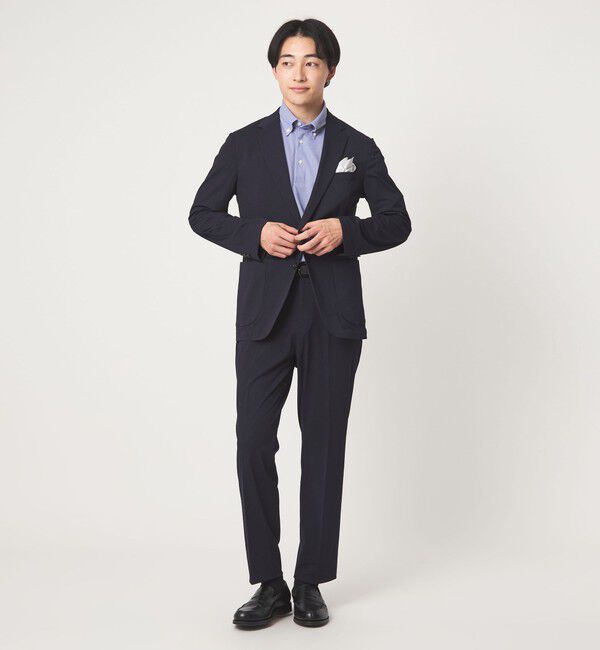 UNITED ARROWS green label relaxing「A+ ラッカンジャージ スタンダード イージー NP スラックス セットアップパンツ -ウォッシャブル・ストレッ」|スラックス|