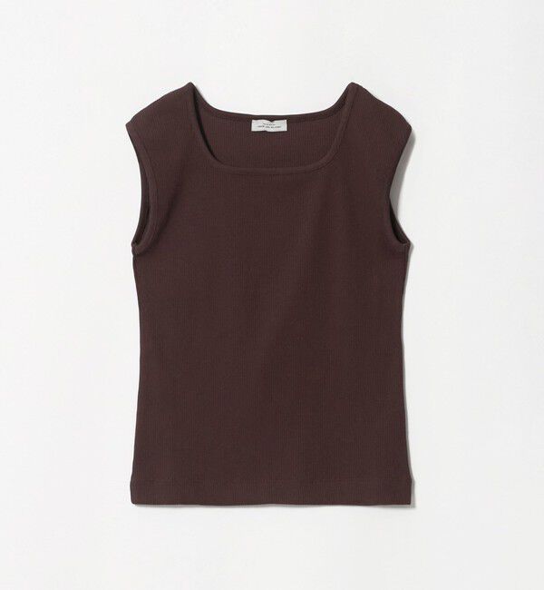 UNITED ARROWS green label relaxing「ブライトリブ デコルテ フレンチスリーブ プルオーバー カットソー」|Tシャツ・カットソー|DK.BROWN