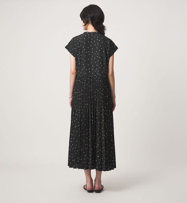 UNITED ARROWS green label relaxing「［size SHORT/TALLあり］全方位映えプリーツワンピ ドット」|ワンピース|