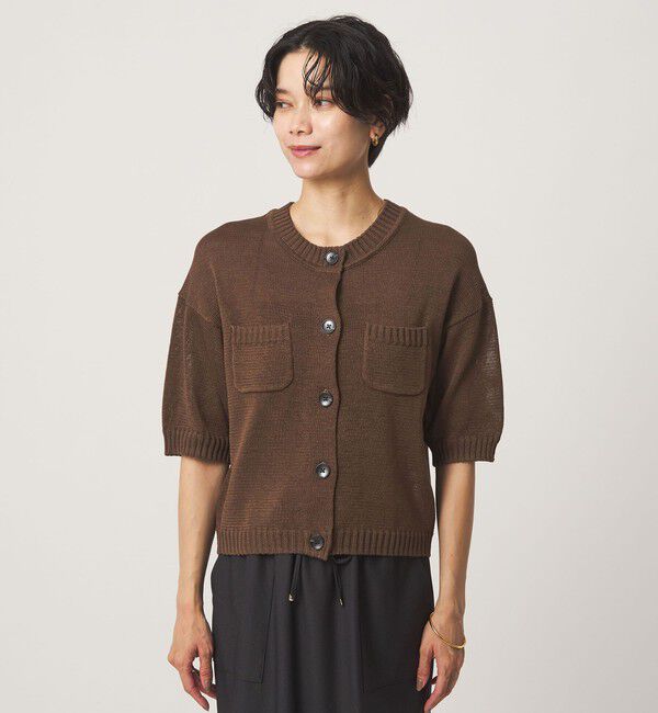 UNITED ARROWS green label relaxing「ハーフスリーブ ニット カーディガン」|カーディガン|