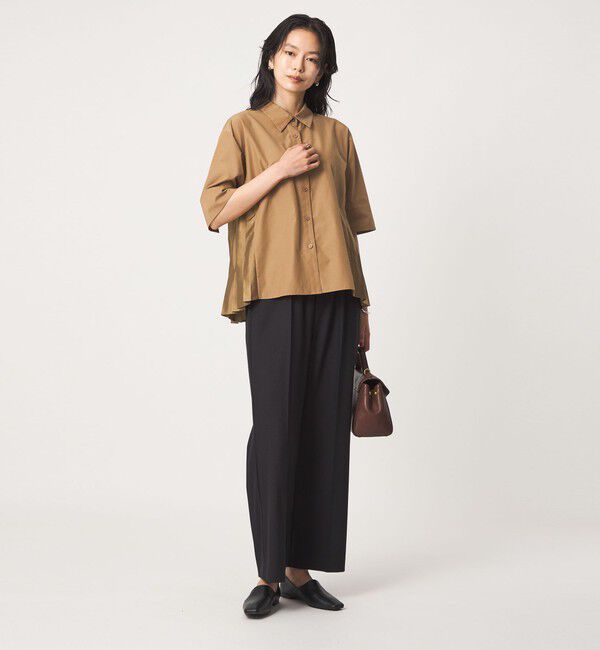 UNITED ARROWS green label relaxing「プリーツ ドッキング ショートスリーブ シャツ」|シャツ・ブラウス|