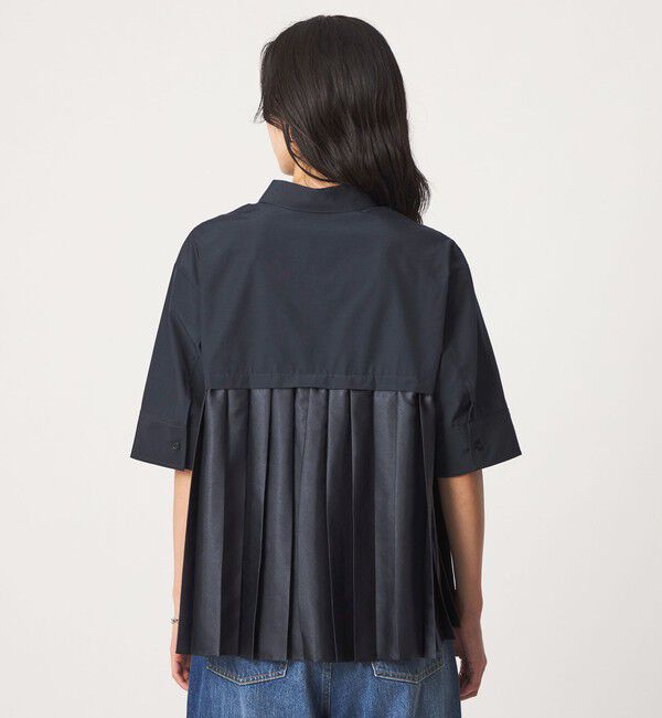 UNITED ARROWS green label relaxing「プリーツ ドッキング ショートスリーブ シャツ」|シャツ・ブラウス|