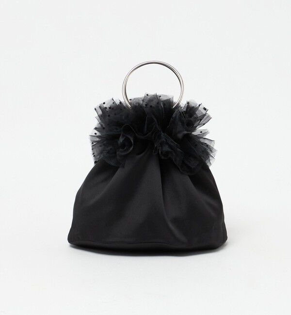 EMMEL REFINES「＜kaene＞サテン フリル バッグ＜ Select by EMMEL REFINES ＞」|その他|BLACK