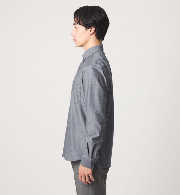 UNITED ARROWS green label relaxing「エブリット TC ツイル ジャージー スナップ ボタンダウン シャツ -ストレッチ・イージーアイロン・吸水速乾」|シャツ・ブラウス|