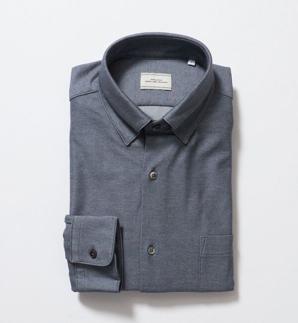 UNITED ARROWS green label relaxing「エブリット TC ツイル ジャージー スナップ ボタンダウン シャツ -ストレッチ・イージーアイロン・吸水速乾」|シャツ・ブラウス|