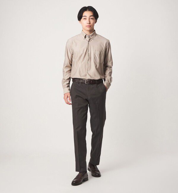 UNITED ARROWS green label relaxing「エブリット TC ツイル ジャージー スナップ ボタンダウン シャツ -ストレッチ・イージーアイロン・吸水速乾」|シャツ・ブラウス|