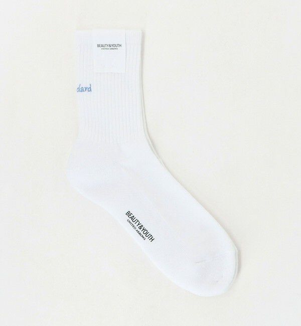 BEAUTY&YOUTH UNITED ARROWS「フリーダム スタンダード エンブロイダリー ロゴ クウォーター ソックス」|ソックス|WHITE