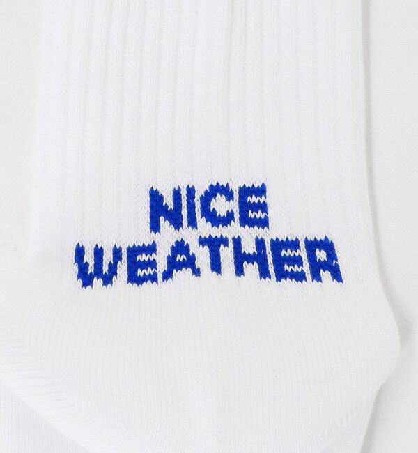 NICE WEATHER「＜NICE WEATHER＞ライン＆ロゴ ソックス」|ソックス|