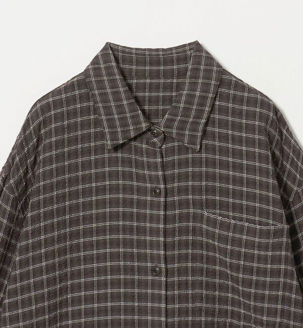 BEAUTY&YOUTH UNITED ARROWS「レーヨンブレンド チェック オーバーサイズシャツ」|シャツ・ブラウス|