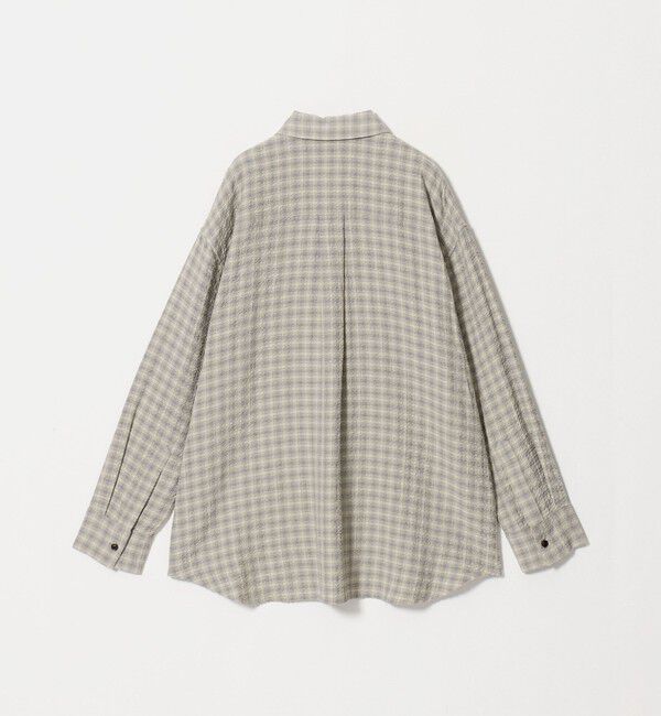 BEAUTY&YOUTH UNITED ARROWS「レーヨンブレンド チェック オーバーサイズシャツ」|シャツ・ブラウス|