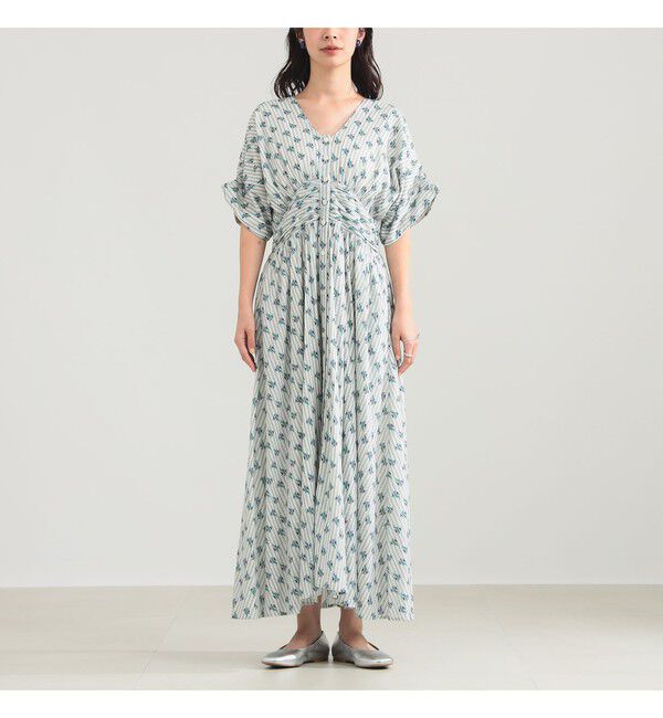 Demi-Luxe BEAMS 「ne Quittez pas / スモール フラワー ギャザー ワンピース」|ワンピース|