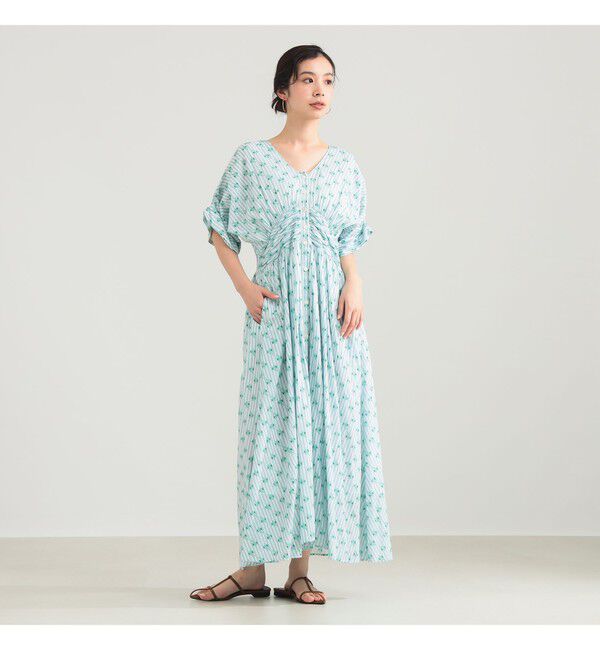Demi-Luxe BEAMS 「ne Quittez pas / スモール フラワー ギャザー ワンピース」|ワンピース|