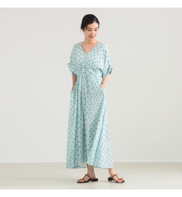 Demi-Luxe BEAMS 「ne Quittez pas / スモール フラワー ギャザー ワンピース」|ワンピース|