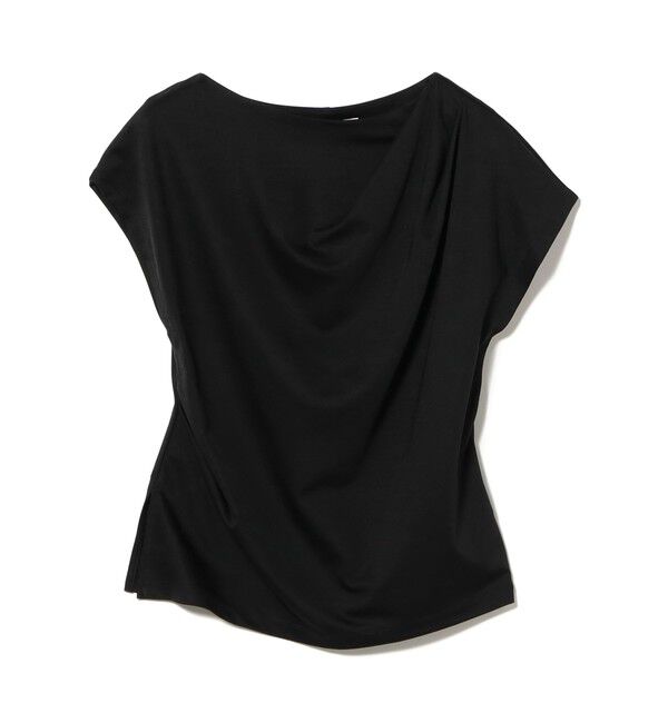 Demi-Luxe BEAMS 「アシンメトリー ドレープ プルオーバー」|Tシャツ・カットソー|BLACK