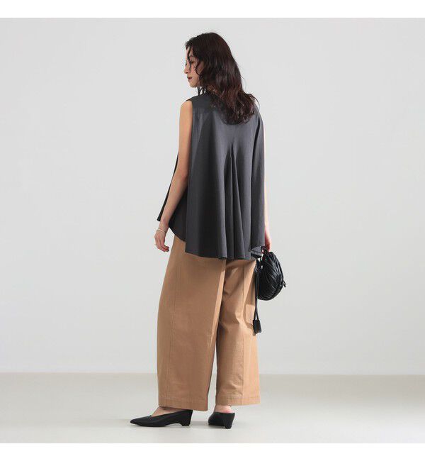 Demi-Luxe BEAMS 「【接触冷感・UVカット】コットン バックフレア ノースリーブ プルオーバー」|Tシャツ・カットソー|
