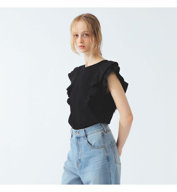 Ray BEAMS 「ラッフル ティアード フォール スリーブ」|Tシャツ・カットソー|