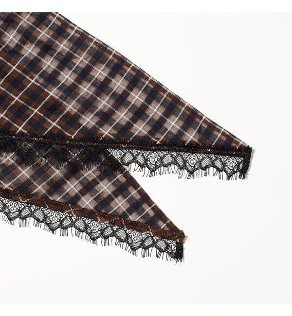 Ray BEAMS 「チェック バブーシュカ ノースリーブ シャツ」|シャツ・ブラウス|