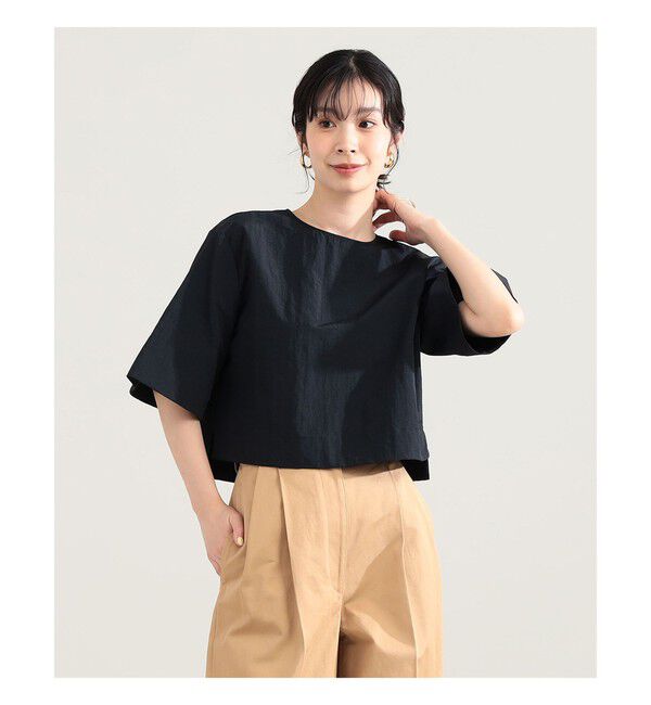 Demi-Luxe BEAMS 「エディター東原妙子 &times; Demi-Luxe BEAMS / ライトウェイト プルオーバー」|シャツ・ブラウス|BLACK