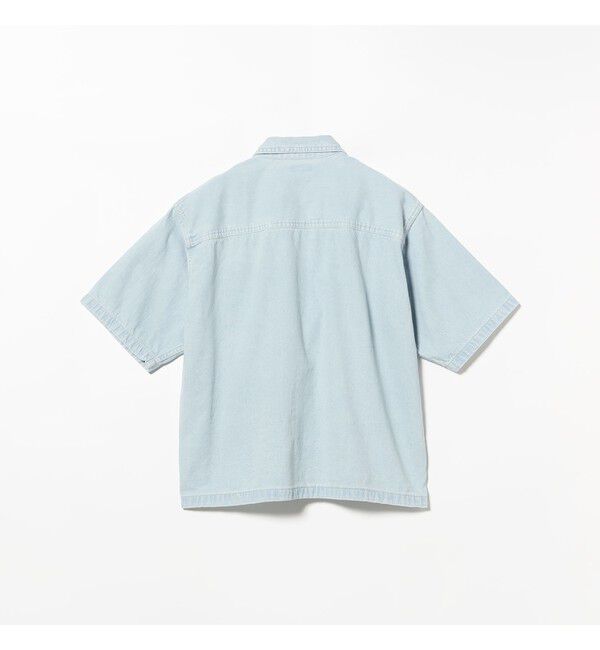 BEAMS「BEAMS｜ショート デニム シャツ【ワイドショートフィット】」|シャツ・ブラウス|