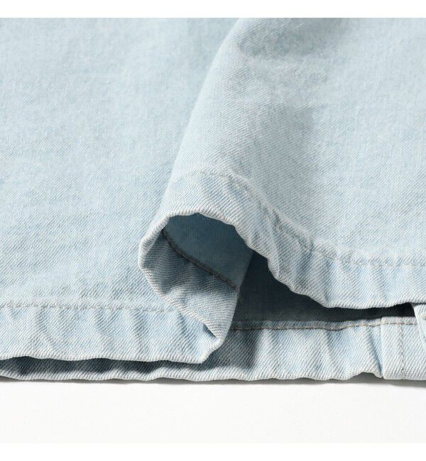 BEAMS「BEAMS｜ショート デニム シャツ【ワイドショートフィット】」|シャツ・ブラウス|