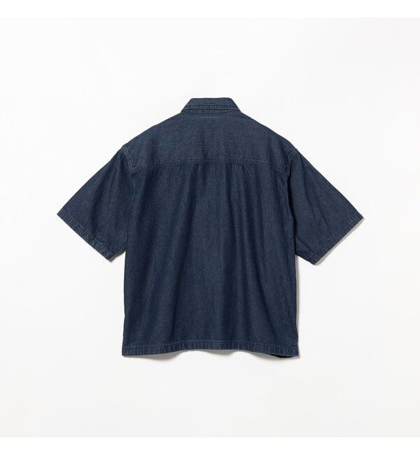 BEAMS「BEAMS｜ショート デニム シャツ【ワイドショートフィット】」|シャツ・ブラウス|