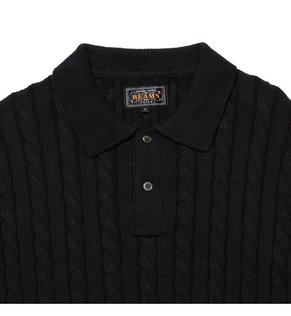 BEAMS PLUS「Knit Polo Cable」|ポロシャツ|