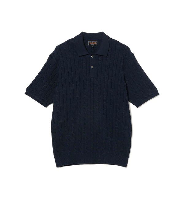 BEAMS PLUS「Knit Polo Cable」|ポロシャツ|