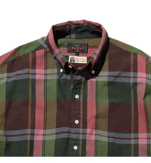 BEAMS PLUS「B.D. Pullover Classic-fit Madras」|シャツ・ブラウス|