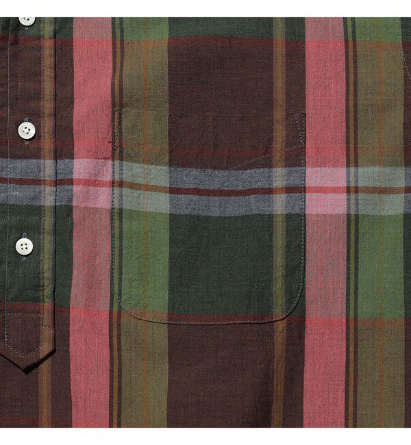 BEAMS PLUS「B.D. Pullover Classic-fit Madras」|シャツ・ブラウス|