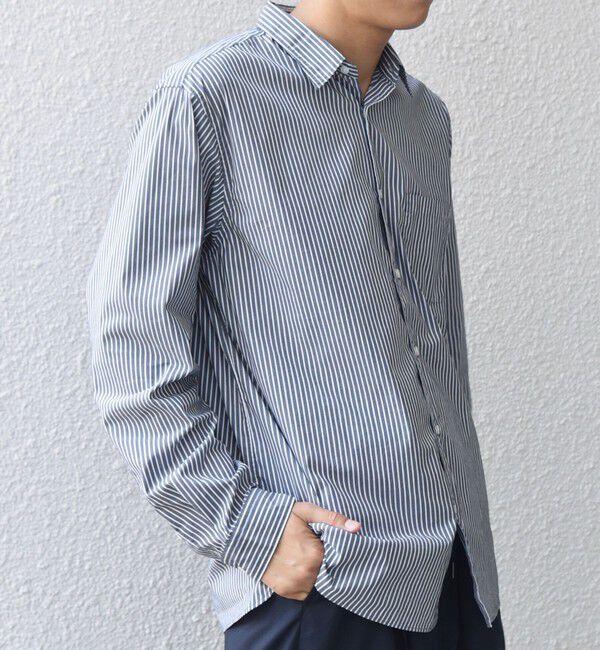 SHIPS any「SHIPS any: ストライプ / ソリッド リラックス レギュラーカラー シャツ 26AW◇」|シャツ・ブラウス|