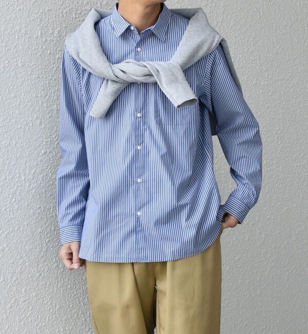 SHIPS any「SHIPS any: ストライプ / ソリッド リラックス レギュラーカラー シャツ 26AW◇」|シャツ・ブラウス|
