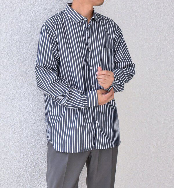 SHIPS any「SHIPS any: ストライプ / ソリッド リラックス レギュラーカラー シャツ 26AW◇」|シャツ・ブラウス|