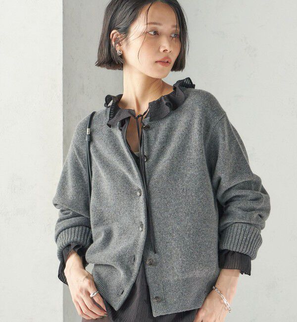 SHIPS for women「《予約》〈手洗い可能〉ボイル ストライプ ラッフル カラー ブラウス」|シャツ・ブラウス|