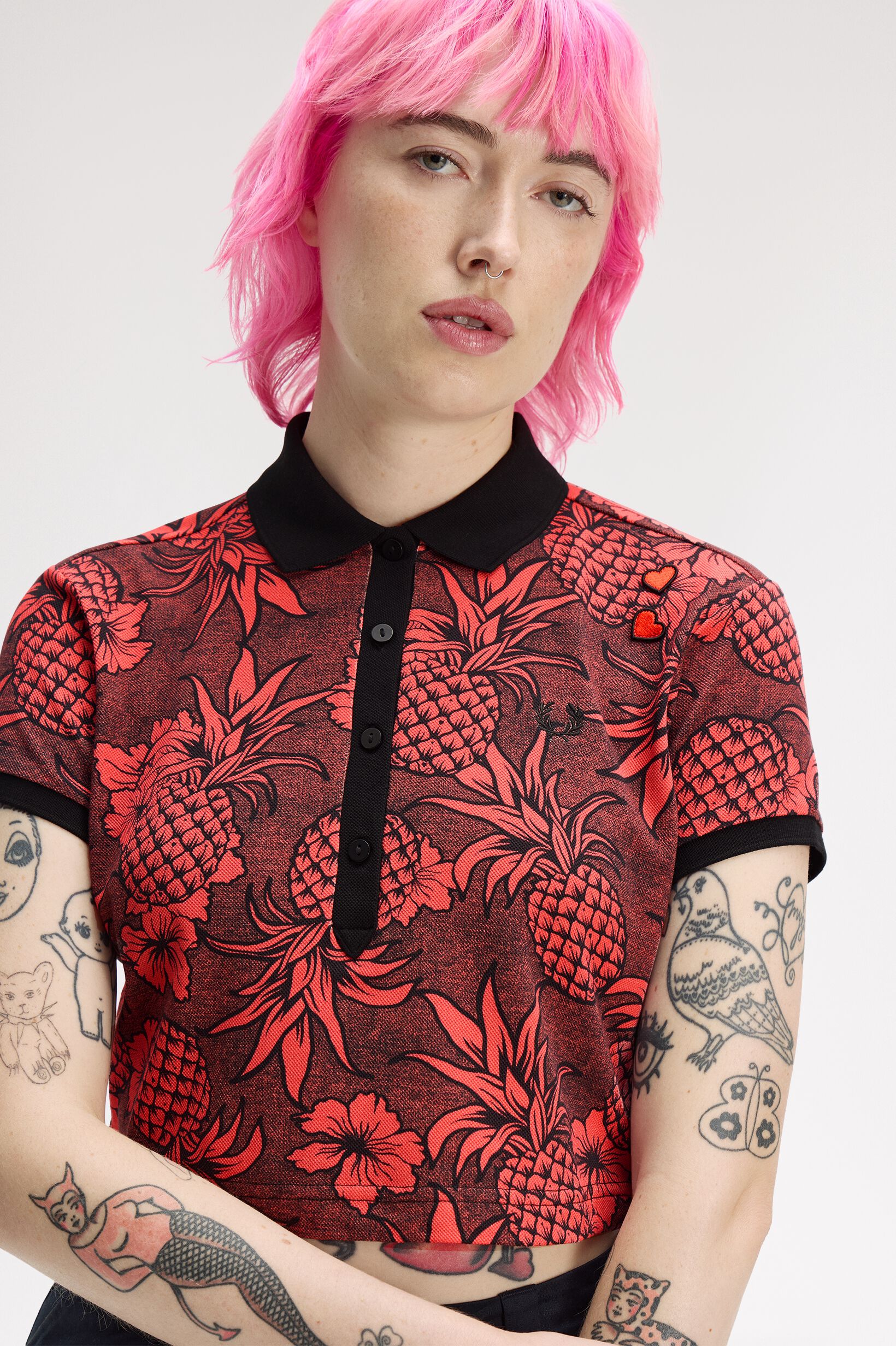 FRED PERRY 「Amy Winehouse Printed Polo Shirt／エイミーワインハウス プリントポロシャツ」|ポロシャツ|