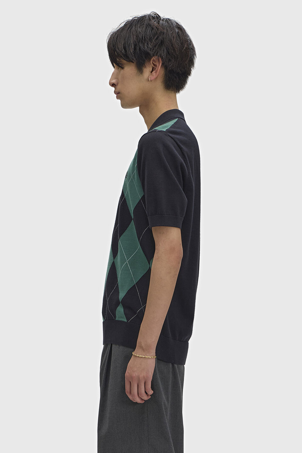 FRED PERRY 「Argyle Knitted Shirt／アーガイルニットポロシャツ」|ポロシャツ|