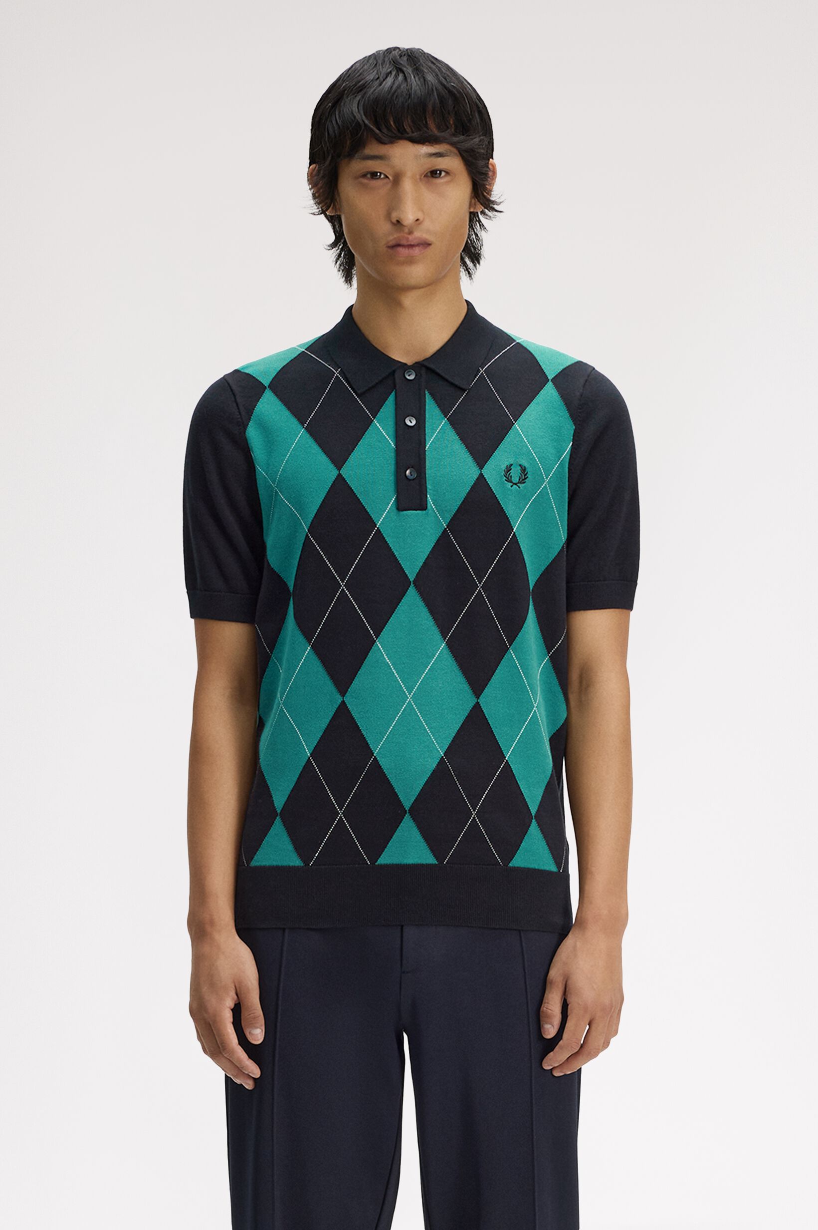 FRED PERRY 「Argyle Knitted Shirt／アーガイルニットポロシャツ」|ポロシャツ|