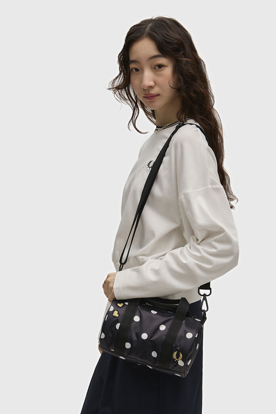 FRED PERRY 「FRED PERRY／POLKA DOT AMY MINI BARREL／エイミーワインハウス ポルカドットミニバレルバッグ」|ショルダー・メッセンジャー|